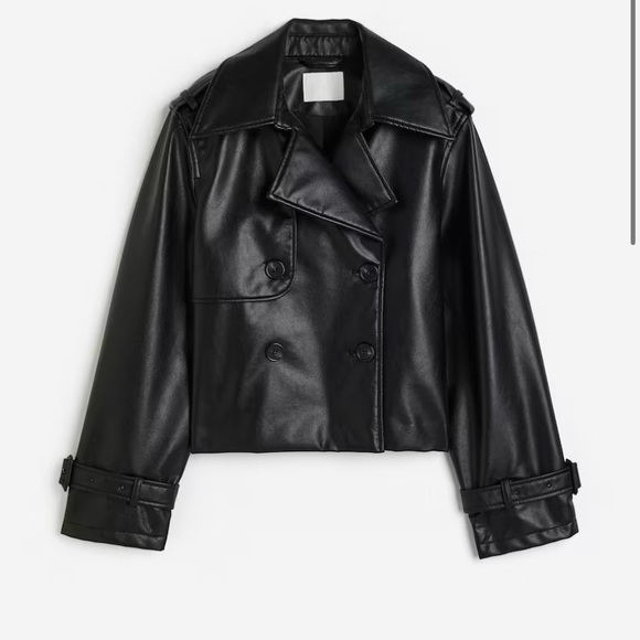 H&M Jackets & Blazers - H&M leather short trench